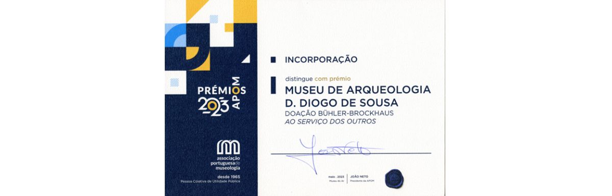 Museu de Arqueologia D. Diogo de Sousa recebe Prémio APOM 2023 Incorporação pela Doação Bühler-Brockhaus